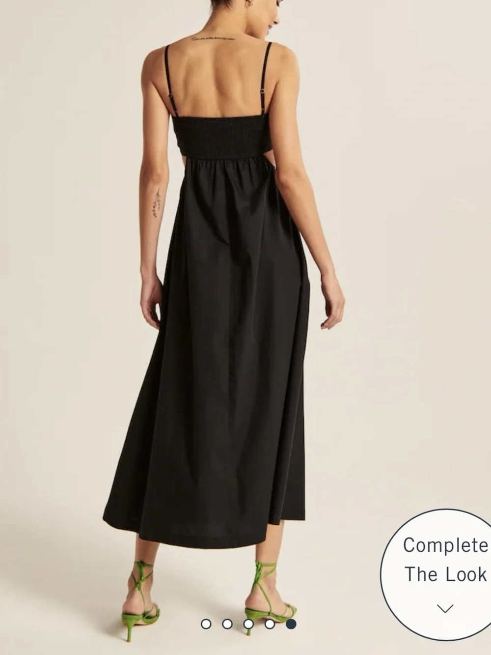 Abercrombie & Fitch Black Sleeveless Cutout Maxi Dress